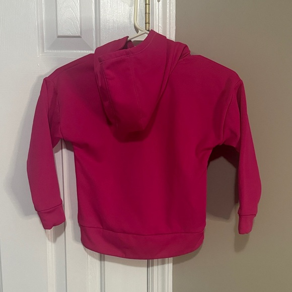 Adidas Kids Fuchsia Hoodie with Multicolor Logo - Picture 2 of 5